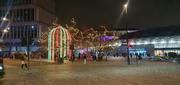 Decorations outside St Pancras